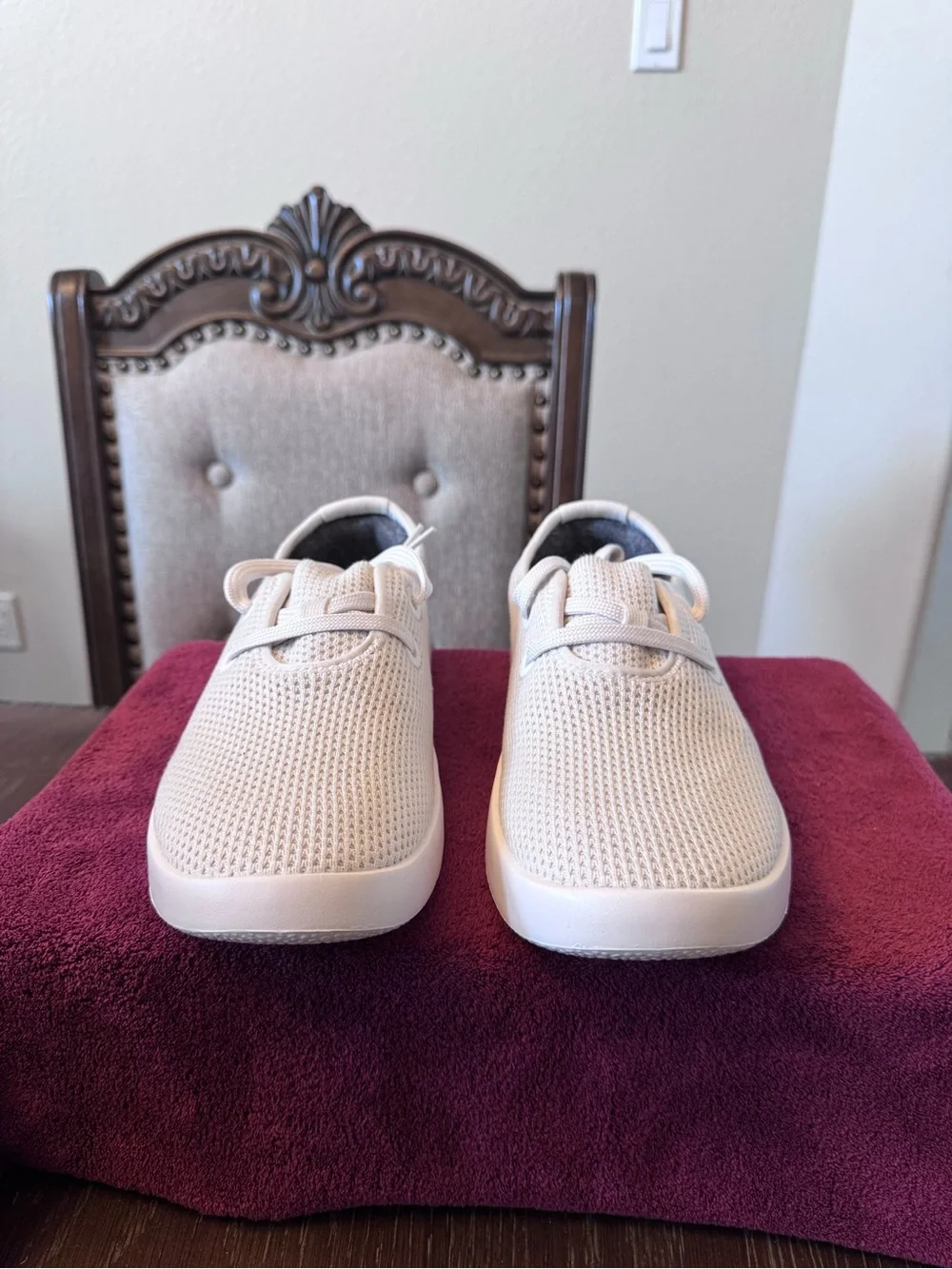 8 Men's Lightweight Knit Casual Allbirds Sneakers - Cream